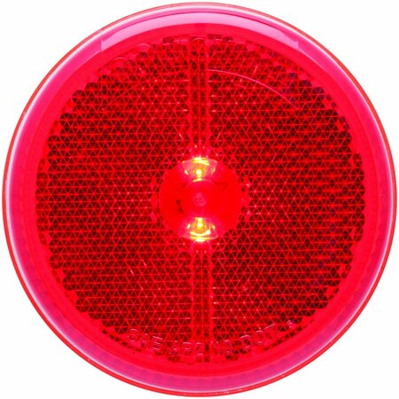 OPTRONICS 8-Led 2.5in. Red Marker/Clearance Light With Reflex Lens MCL59RB